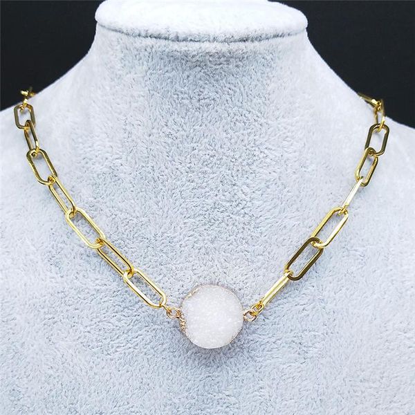 pendant necklaces 2021 white round stainless steel chokers necklace for women/men silver color pendants jewelry chaine femme nd56s04
pendant necklaces 2021 white round stainless steel chokers necklace for women/men silver color pendants jewelry chaine femme nd56s04