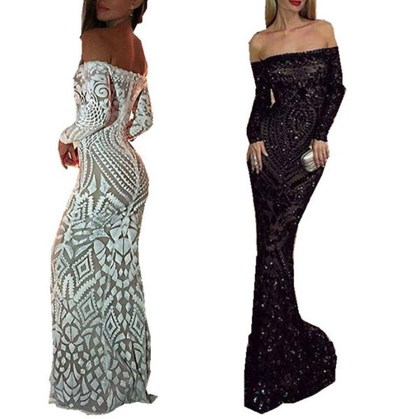 casual dresses women long sleeve backless maxi dress evening party spring summer slash neck sequins bodycon clubwear black white, Black;gray
casual dresses women long sleeve backless maxi dress evening party spring summer slash neck sequins bodycon clubwear black white, Black;gray