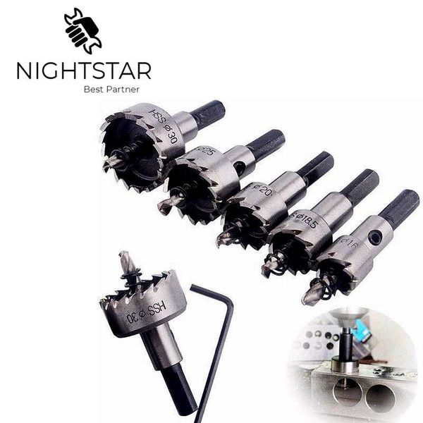 binoax 5pcs carbide tip hss drill bit hole saw set stainless steel metal alloy 16/18.5/20/25/30mm woodworking tools
binoax 5pcs carbide tip hss drill bit hole saw set stainless steel metal alloy 16/18.5/20/25/30mm woodworking tools