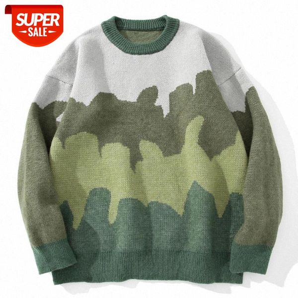 harajuku sweater pullovers men gradient striped jacquard knitted hip hop retro camouflage print streetwear sweatshirts #xu7e, White;black 
harajuku sweater pullovers men gradient striped jacquard knitted hip hop retro camouflage print streetwear sweatshirts #xu7e, White;black