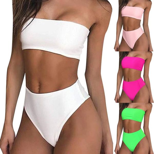 bikini 2021 swimwear women's solid color bralette set two-piece swimsuit fashion women, White;black
bikini 2021 swimwear women's solid color bralette set two-piece swimsuit fashion women, White;black