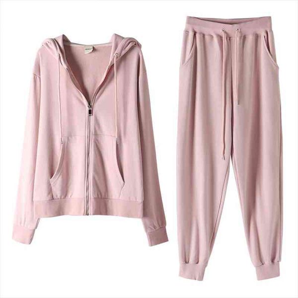 autumn hooded casual cotton two piece set hoodies and pants korean loose solid tracksuit women elastic waist full length, White
autumn hooded casual cotton two piece set hoodies and pants korean loose solid tracksuit women elastic waist full length, White
