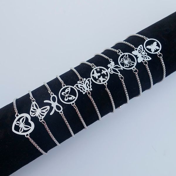 butterfly stainless steel bracelet insect wristband women jewelry gift adjustable length 12pcs lot mix styles whole, Golden;silver
butterfly stainless steel bracelet insect wristband women jewelry gift adjustable length 12pcs lot mix styles whole, Golden;silver