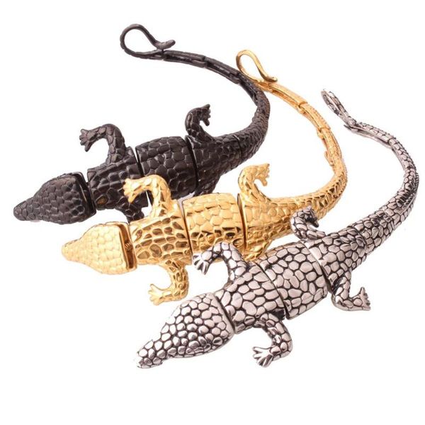 stainless steel black gold color crocodile bracelet bangle cuff for men quality charm bracelets, Golden;silver
stainless steel black gold color crocodile bracelet bangle cuff for men quality charm bracelets, Golden;silver