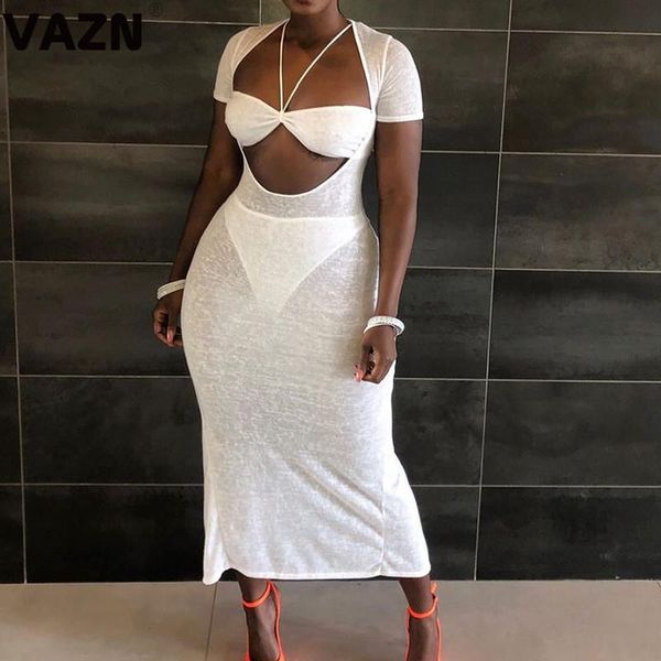 casual dresses vazn 2021 special parity white open club elastic soft hollow out young short sleeve women high waist thin midi dress, Black;gray
casual dresses vazn 2021 special parity white open club elastic soft hollow out young short sleeve women high waist thin midi dress, Black;gray