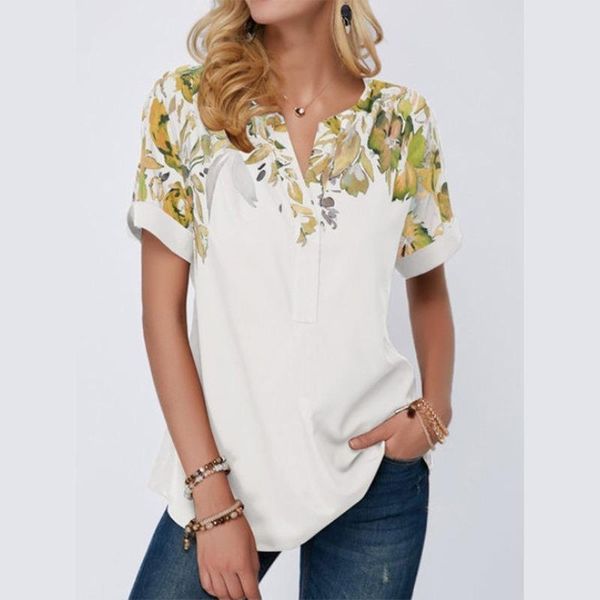 women's blouses & shirts 2021 summer large size blouse t shirt short sleeve v neck fashion casual street floral print elegant, White
women's blouses & shirts 2021 summer large size blouse t shirt short sleeve v neck fashion casual street floral print elegant, White