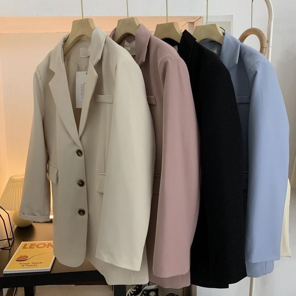 women's suits & blazers high-quality blazer 2021 autumn retro double-breasted long-sleeved female jacket office chic top, White;black
women's suits & blazers high-quality blazer 2021 autumn retro double-breasted long-sleeved female jacket office chic top, White;black