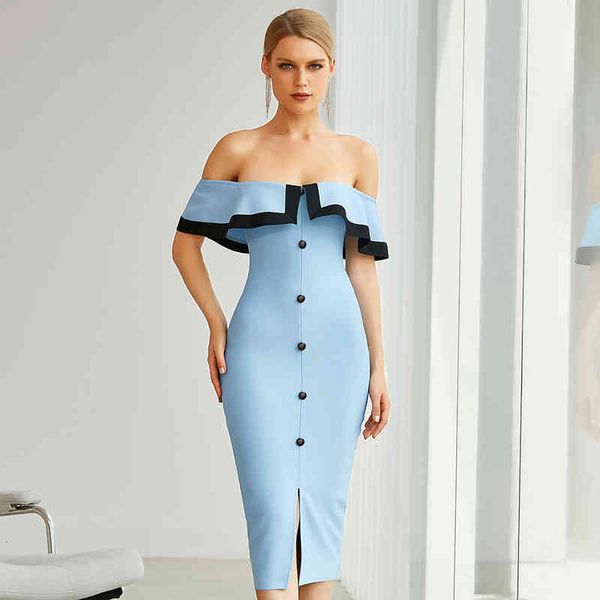 dress light blue off the shoulder ruffles bodycon rayon bandage elegant club party dress vestidos, Black;gray
dress light blue off the shoulder ruffles bodycon rayon bandage elegant club party dress vestidos, Black;gray