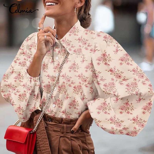 jacket celmia women casual shirts vintage floral print blouse 2021 fashion chic long lantern sleeve elegant office lady lapel 5xl, Black;brown
jacket celmia women casual shirts vintage floral print blouse 2021 fashion chic long lantern sleeve elegant office lady lapel 5xl, Black;brown