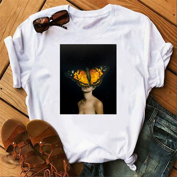 women lady feather butterfly t shirt korean style tumblr aesthetic short sleeve plus siz tees female clothes, White
women lady feather butterfly t shirt korean style tumblr aesthetic short sleeve plus siz tees female clothes, White