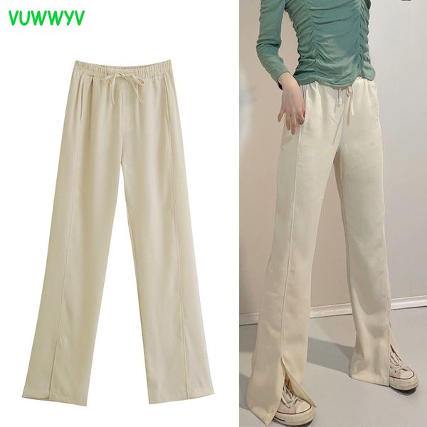 beige streetwear wide leg pants women high waist split hem woman spring summer casual elastic waistband trousers 210430, Black;white
beige streetwear wide leg pants women high waist split hem woman spring summer casual elastic waistband trousers 210430, Black;white