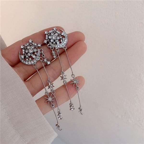 dangle & chandelier star moon exaggerated trendy fashion temperament advanced atmospheric earrings women's long tassel jewelry, Silver
dangle & chandelier star moon exaggerated trendy fashion temperament advanced atmospheric earrings women's long tassel jewelry, Silver