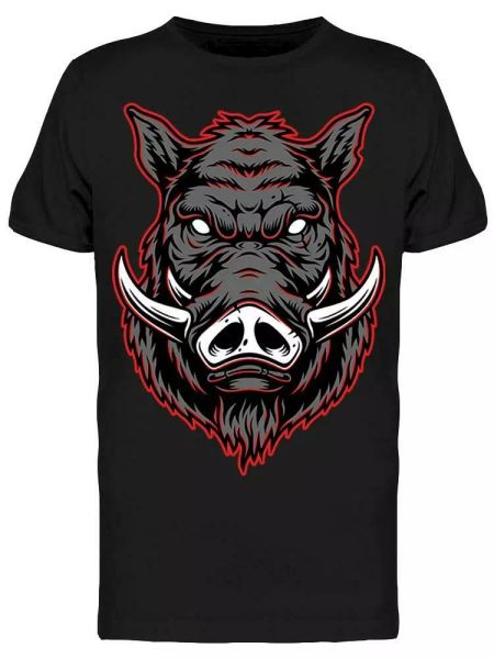 Vintage Hog Head Tee Men's -Image by Shutterstock, White;black 
Vintage Hog Head Tee Men's -Image by Shutterstock, White;black