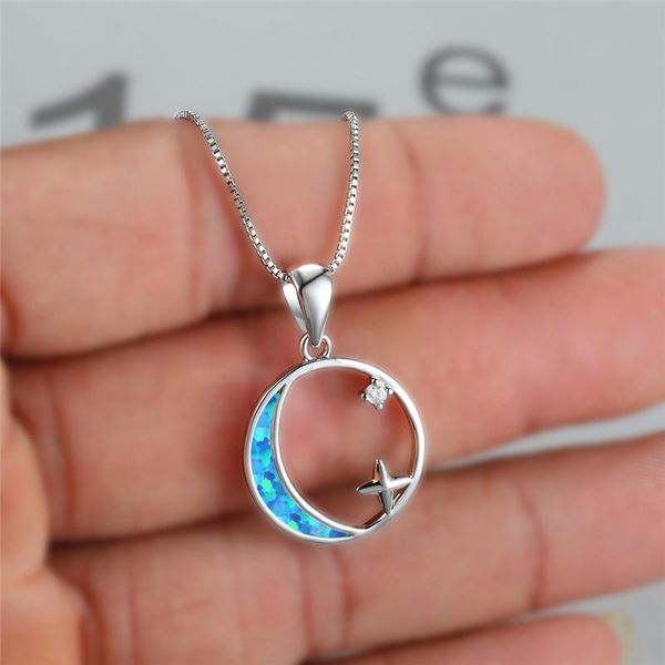 pendant necklaces cute star moon crystal necklace luxury female white blue opal rose gold silver color chain for women
pendant necklaces cute star moon crystal necklace luxury female white blue opal rose gold silver color chain for women