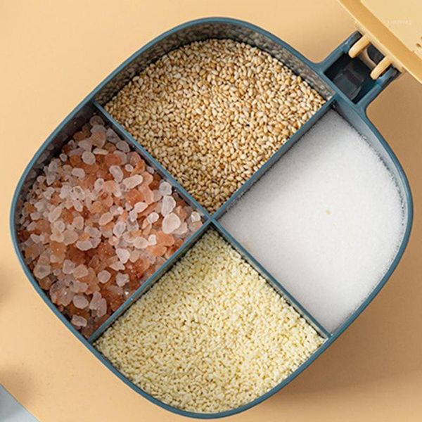storage bottles & jars 4 grid special spice jar pot salt shaker seasoning organizer container sugar boxes with spoons kitchen supplies 1 pcs
storage bottles & jars 4 grid special spice jar pot salt shaker seasoning organizer container sugar boxes with spoons kitchen supplies 1 pcs