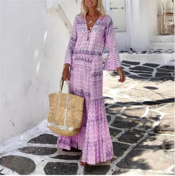 casual dresses women vintage floral print o neck loose long lady bohemian sleeve party sundress vestidos, Black;gray
casual dresses women vintage floral print o neck loose long lady bohemian sleeve party sundress vestidos, Black;gray