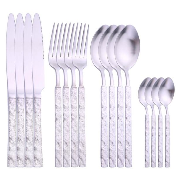 dinnerware sets matte vintage tableware 304 stainless steel set dinner knife fork coffee spoon cutlery kitchen silverware
dinnerware sets matte vintage tableware 304 stainless steel set dinner knife fork coffee spoon cutlery kitchen silverware