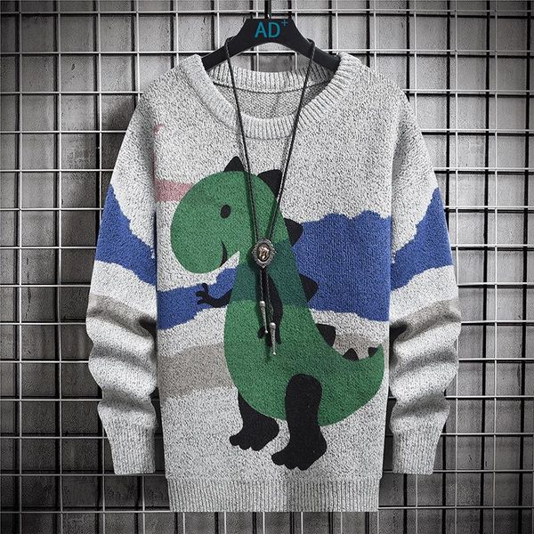 men's sweaters 2021 autumn and winter loose knit sweater fashion casual jacquard, White;black
men's sweaters 2021 autumn and winter loose knit sweater fashion casual jacquard, White;black