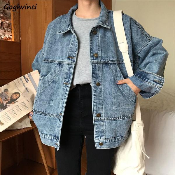 women's jackets basic women denim spring pockets harajuku fashion students womens outwear casual street wear all-match korean style chi, Black;brown
women's jackets basic women denim spring pockets harajuku fashion students womens outwear casual street wear all-match korean style chi, Black;brown