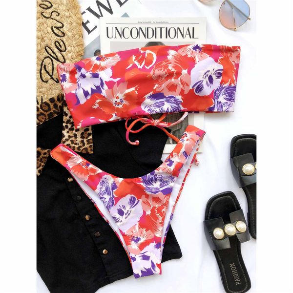 floral bandeau bikini female swimsuit women swimwear two-pieces bikini set strapless lace up bather bathing suit swim k2748
floral bandeau bikini female swimsuit women swimwear two-pieces bikini set strapless lace up bather bathing suit swim k2748