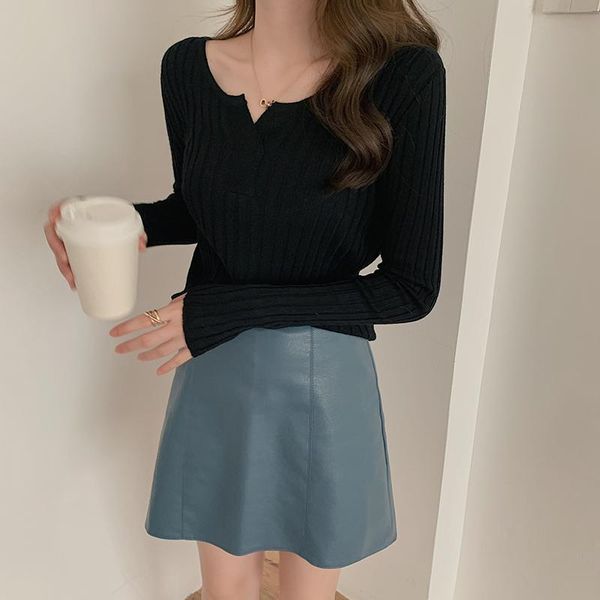 casual fashion women sweater bottoming office lady long sleeve knitted pullovers winter clothes 2021 women's sweaters, White;black
casual fashion women sweater bottoming office lady long sleeve knitted pullovers winter clothes 2021 women's sweaters, White;black