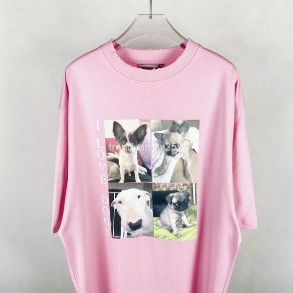 women's t-shirt correct version summer b fashion brand animal series dog print loose short sleeve men's t-shirt women's, White
women's t-shirt correct version summer b fashion brand animal series dog print loose short sleeve men's t-shirt women's, White