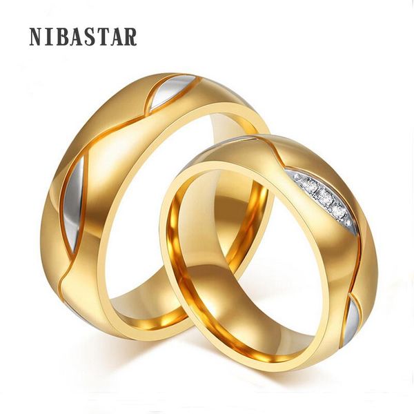 wedding rings gold color classic couple ring for women men stainless steel engagement anniversary promise jewelry gifts, Slivery;golden
wedding rings gold color classic couple ring for women men stainless steel engagement anniversary promise jewelry gifts, Slivery;golden