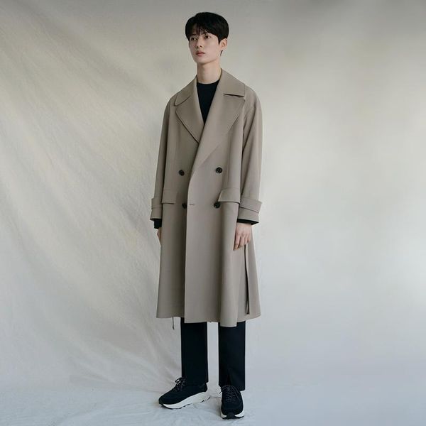 men's trench coats autumn korean version of loose solid color lapel mid-length windbreaker khaki cloak light ripe jacket men, Tan;black
men's trench coats autumn korean version of loose solid color lapel mid-length windbreaker khaki cloak light ripe jacket men, Tan;black