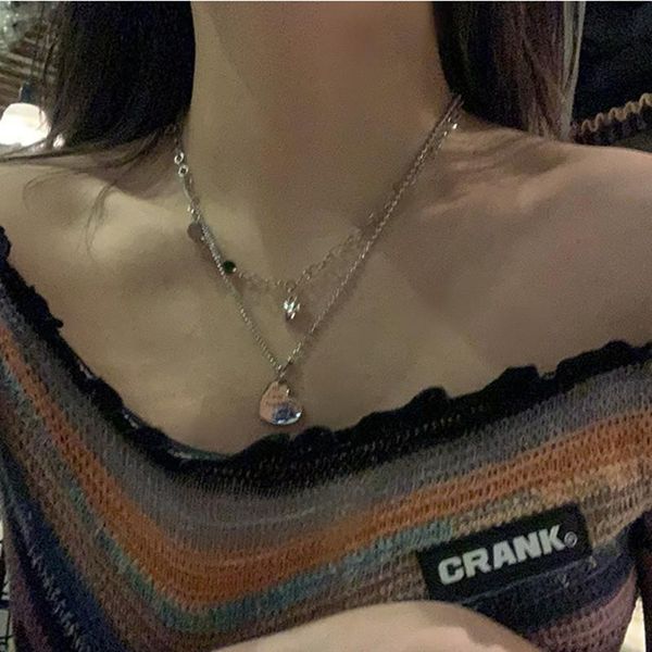 pendant necklaces 2021 trend fashion double layered heart letter stitching necklace for women cold wind ins clavicle chain party gift, Silver
pendant necklaces 2021 trend fashion double layered heart letter stitching necklace for women cold wind ins clavicle chain party gift, Silver