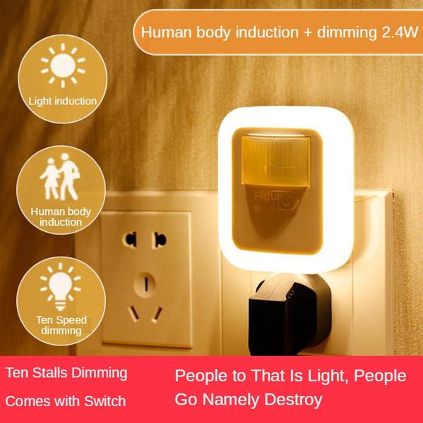 night lights plug-in human body induction light wall for home with motion sensor bedroom decor dimmable brightness lamp
night lights plug-in human body induction light wall for home with motion sensor bedroom decor dimmable brightness lamp