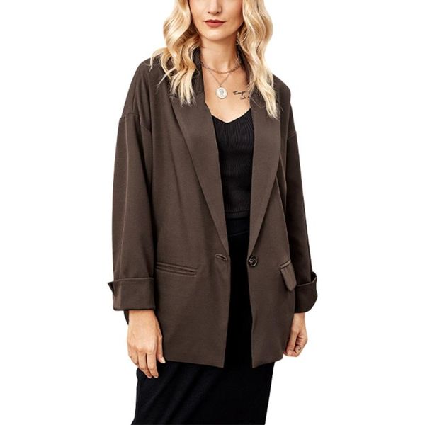 women's suits & blazers vicabo formal pockets women autumn suit jackets long sleeve one button blazer coat ladies solid casual loose ja, White;black
women's suits & blazers vicabo formal pockets women autumn suit jackets long sleeve one button blazer coat ladies solid casual loose ja, White;black