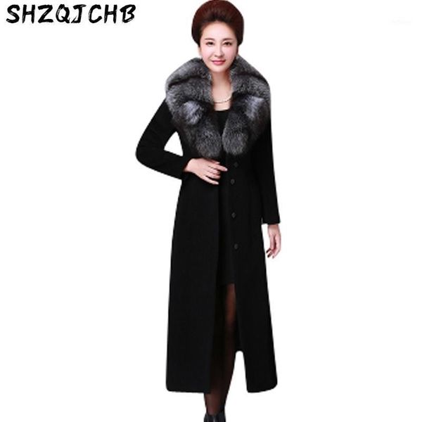 autumn winter super warm women wool coat natural large fur collar cashmere long slim overcoat manteau femme lx208 women's & blends, Black
autumn winter super warm women wool coat natural large fur collar cashmere long slim overcoat manteau femme lx208 women's & blends, Black