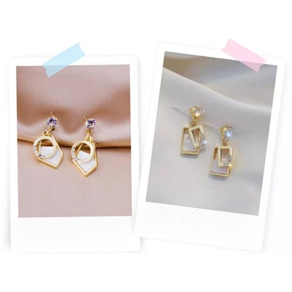 925 silver needle korean diamond personality cool fritillaria square irregular fashion trend earrings
925 silver needle korean diamond personality cool fritillaria square irregular fashion trend earrings
