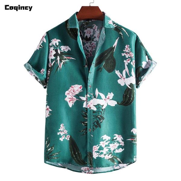 men's casual shirts hawaiian summer floral printed short sleeve holiday beach blouse men clothing chemise homme 2021, White;black
men's casual shirts hawaiian summer floral printed short sleeve holiday beach blouse men clothing chemise homme 2021, White;black