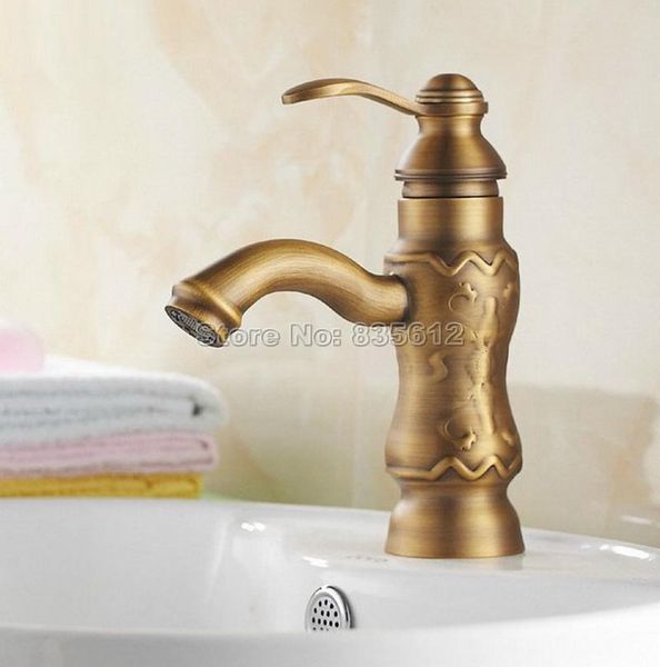 bathroom sink faucets classic antique brass deck mounted basin faucet / single handle hole mixer tap wan005
bathroom sink faucets classic antique brass deck mounted basin faucet / single handle hole mixer tap wan005
