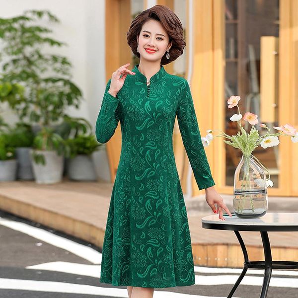 casual dresses autumn dress women young mother 2021 jacquard retro cheongsam long sleeve slim, Black;gray
casual dresses autumn dress women young mother 2021 jacquard retro cheongsam long sleeve slim, Black;gray