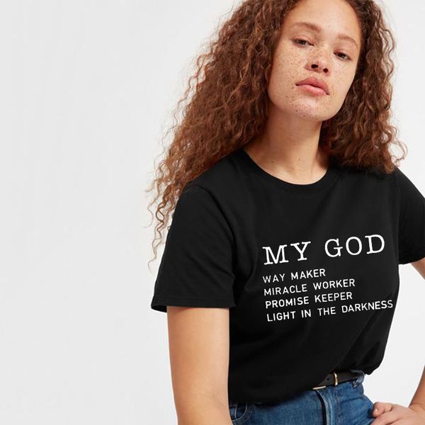 women's t-shirt my god printing fashion women summer casual shirts tees harajuku korean style graphic 2021 female, White
women's t-shirt my god printing fashion women summer casual shirts tees harajuku korean style graphic 2021 female, White