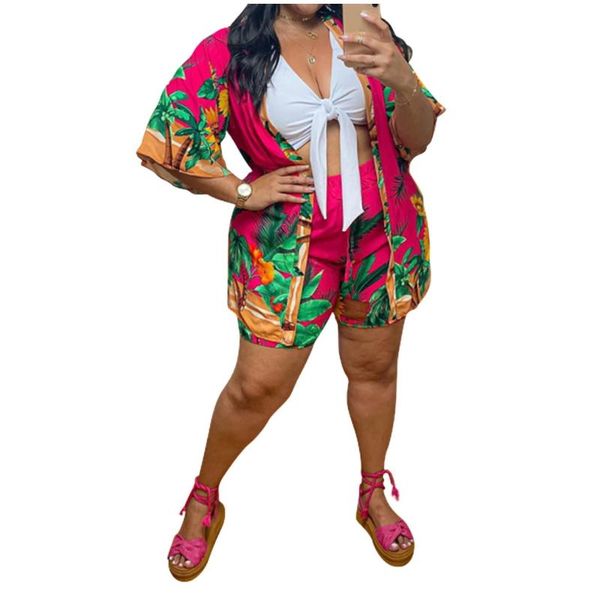 plus size tracksuits l-5xl hawaii style floral printed 3 piece set women bow crop and shorts cardigan clothing suits casual, Black
plus size tracksuits l-5xl hawaii style floral printed 3 piece set women bow crop and shorts cardigan clothing suits casual, Black
