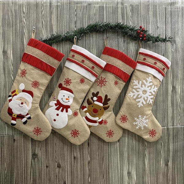 christmas decorations stockings fabric santa claus sock gift kids candy bag snowman deer pocket xmas decor for tree ornaments
christmas decorations stockings fabric santa claus sock gift kids candy bag snowman deer pocket xmas decor for tree ornaments