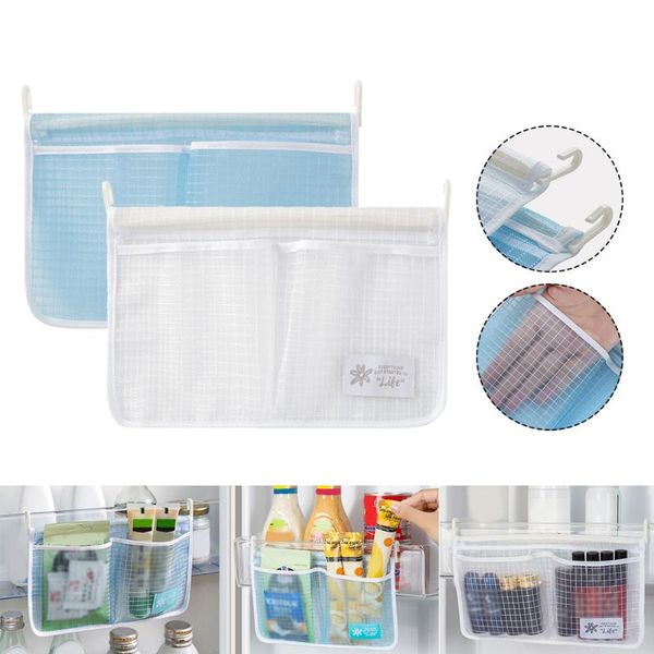 storage bags refrigerator bag kitchen fridge hanging classification mesh with 2 compartments fruit vegetables sundries organizer
storage bags refrigerator bag kitchen fridge hanging classification mesh with 2 compartments fruit vegetables sundries organizer