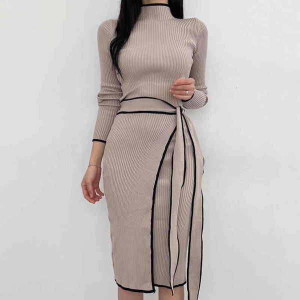 chic elegant knit dress woman spring contrast trim double-layer high-neck strap pit strip slim-fit hip dresses, Black;gray
chic elegant knit dress woman spring contrast trim double-layer high-neck strap pit strip slim-fit hip dresses, Black;gray