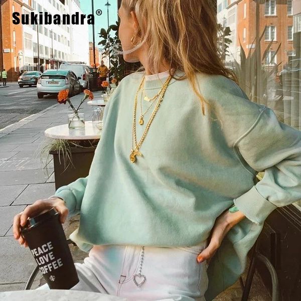 women's hoodies & sweatshirts sukibandra autumn winter green oversized sweatshirt women casual pullover fall street style cotton korean, Black
women's hoodies & sweatshirts sukibandra autumn winter green oversized sweatshirt women casual pullover fall street style cotton korean, Black