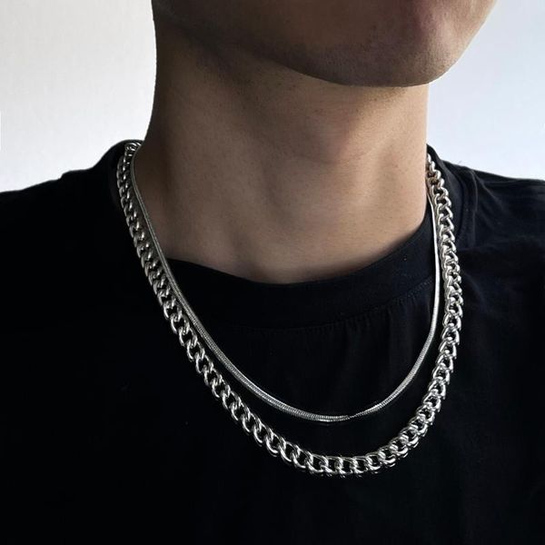 chokers aprilwell 2 pcs punk snake chain necklaces for women 2021 trend grunge kpop colar choker emo cube chains men jewelry accessories, Golden;silver
chokers aprilwell 2 pcs punk snake chain necklaces for women 2021 trend grunge kpop colar choker emo cube chains men jewelry accessories, Golden;silver