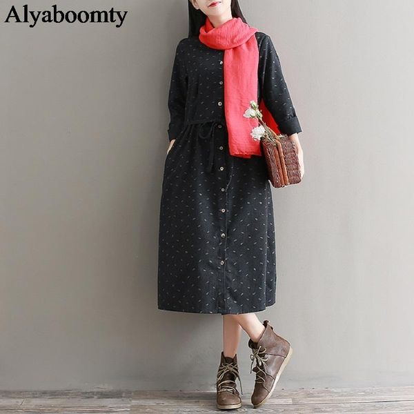 casual dresses mori girl autumn winter women dress turn down collar printed vintage femininos vestidos elegant full sleeve cotton, Black;gray
casual dresses mori girl autumn winter women dress turn down collar printed vintage femininos vestidos elegant full sleeve cotton, Black;gray