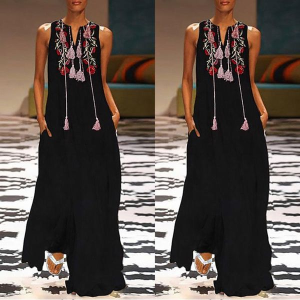 casual dresses women dress plus size vintage daily sleeveless ladies fashion floral embroidery bohemian beach summer vestidos, Black;gray
casual dresses women dress plus size vintage daily sleeveless ladies fashion floral embroidery bohemian beach summer vestidos, Black;gray