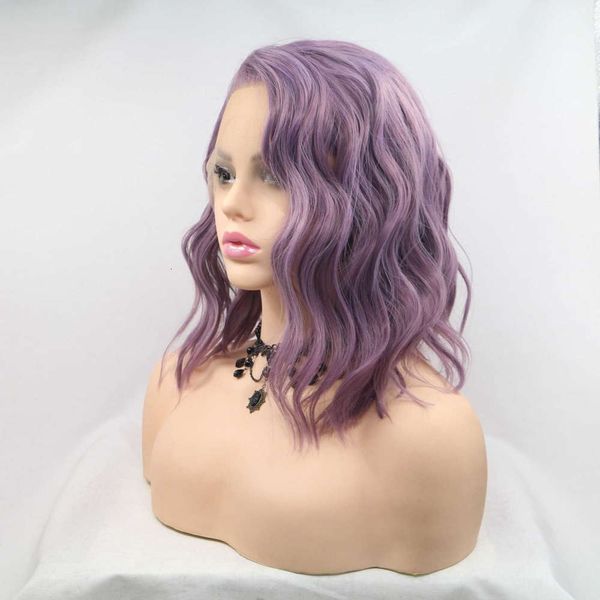 sylvia wig light purple curly short hair fashion front lace chemical fiber, Black;brown
sylvia wig light purple curly short hair fashion front lace chemical fiber, Black;brown