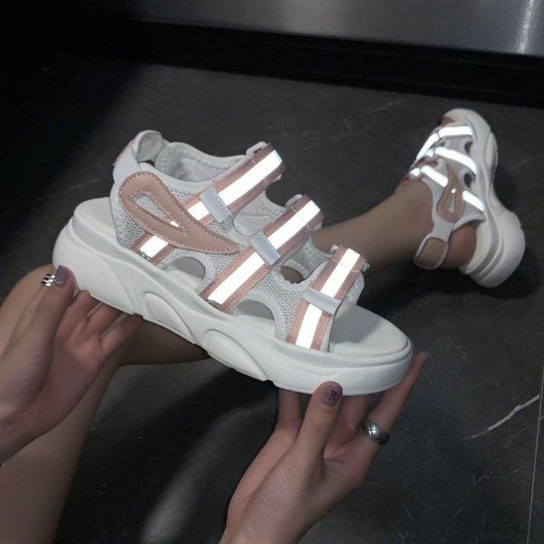 moipheng platform sandals summer 2021 women reflective shoes female pink adjustable sandal hook &loop sandalias mujer, Black
moipheng platform sandals summer 2021 women reflective shoes female pink adjustable sandal hook &loop sandalias mujer, Black