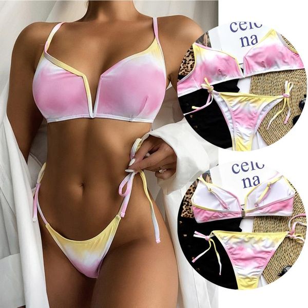 women's swimwear 2021 halter pink bikini women female swimsuit two-pieces set high waist bather bathing suit swim, White;black
women's swimwear 2021 halter pink bikini women female swimsuit two-pieces set high waist bather bathing suit swim, White;black