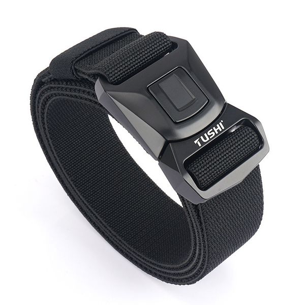 men's belt new outer trouser tooling buckle quick drying elastic release tightness, Black;brown
men's belt new outer trouser tooling buckle quick drying elastic release tightness, Black;brown