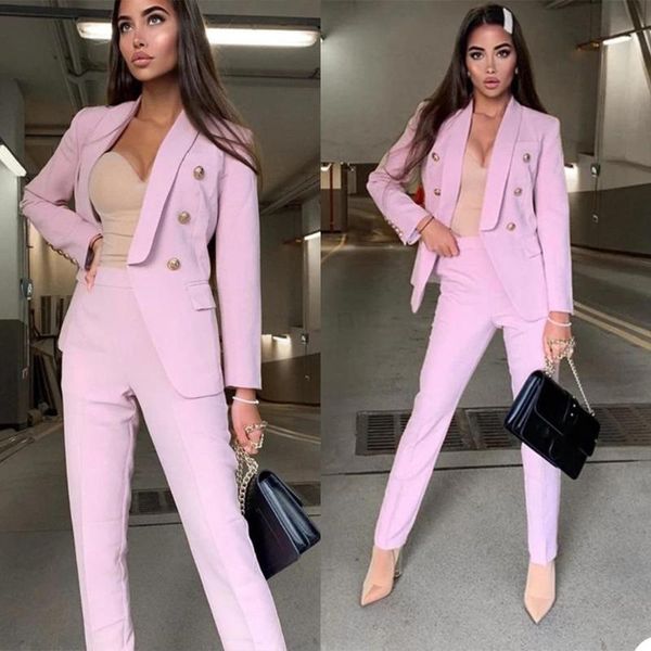 women's two piece pants vintage shawl lapel women blazer suits double breasted casual jacket pocket streetwear pencil 2 pieces set, White
women's two piece pants vintage shawl lapel women blazer suits double breasted casual jacket pocket streetwear pencil 2 pieces set, White